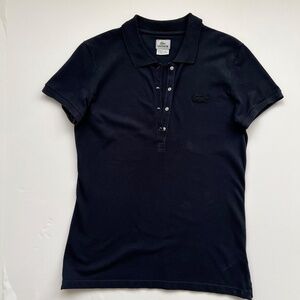 Lacoste Slim Fit Polo, Snap Placket -RN 975651 CA 16998  Navy 42/M